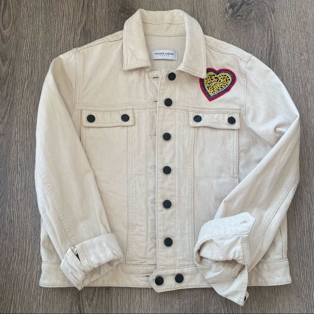 Maison Labiche Cream Heart Jacket